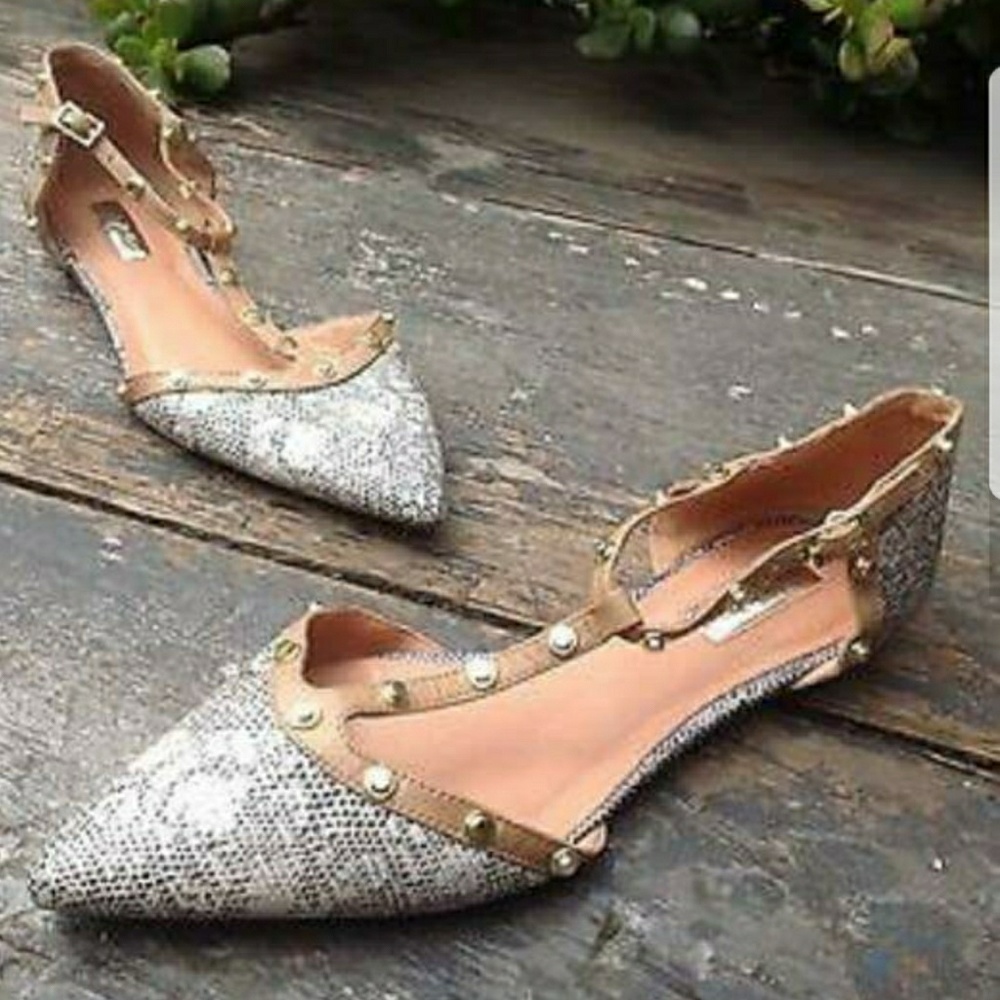 Halogen 'Olson' T-strap Studded Flats